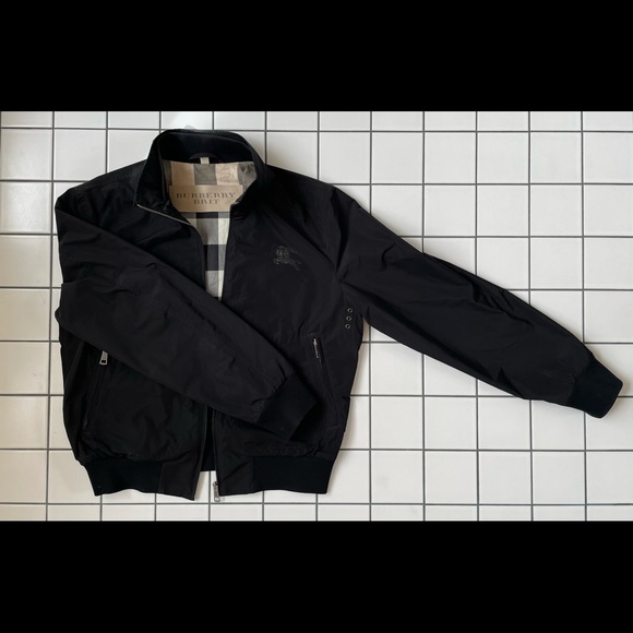 Burberry Brit Black Bomber Rain Jacket (M) - Picture 1 of 6